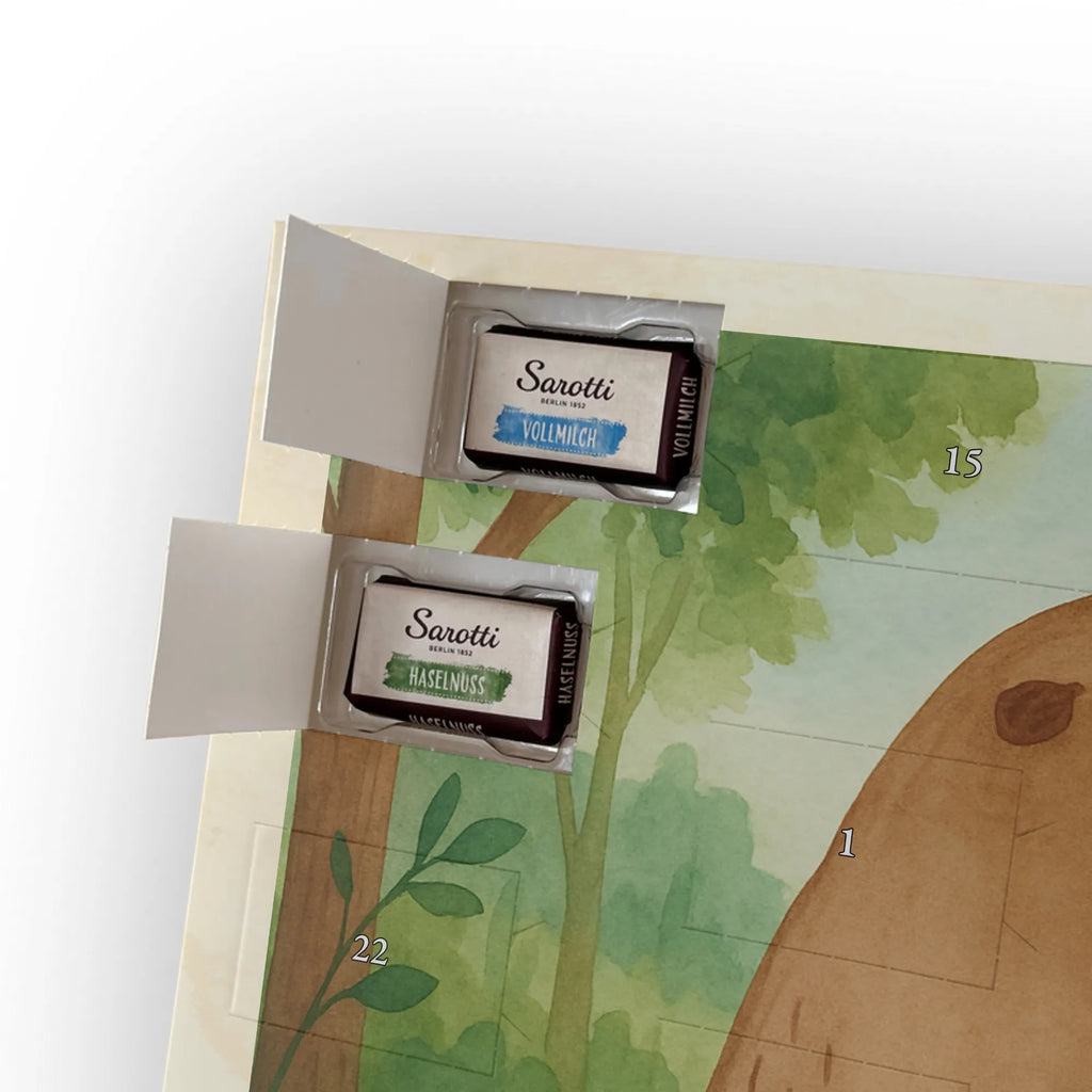 Chocolate advent calendar bear shoulder look Design teddy bear, cuddly toy, world view, wisdom, bears, self-esteem, bear love