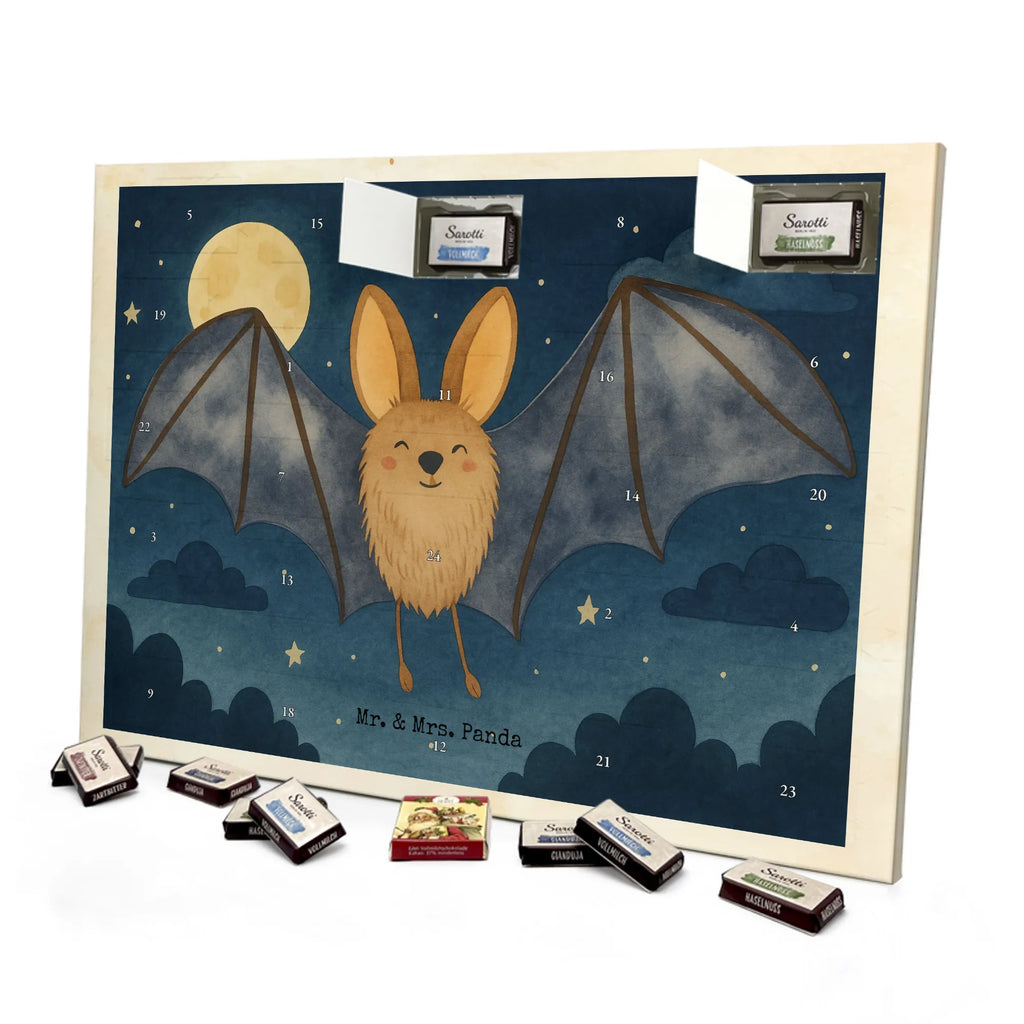 Chocolate advent calendar bat wing Design card, gift ideas, gifts, small animals, cute, cute animal motives, hand drawn, funny sayings, good mood, special gifts, animal lover