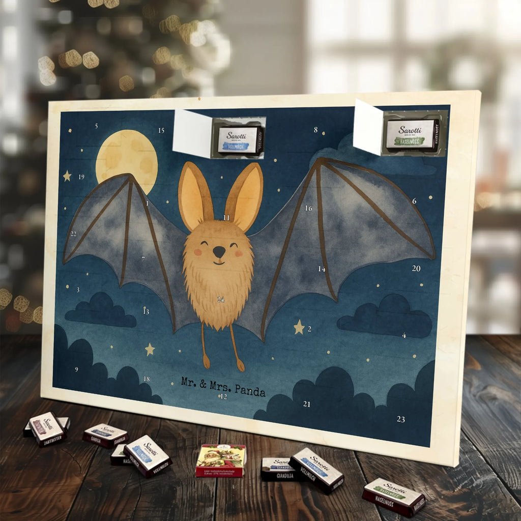 Chocolate advent calendar bat wing Design card, gift ideas, gifts, small animals, cute, cute animal motives, hand drawn, funny sayings, good mood, special gifts, animal lover