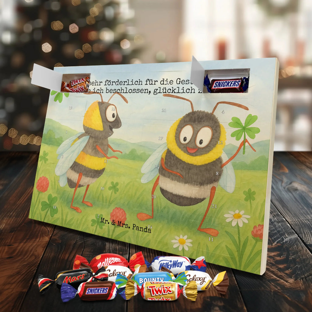 Chocolate advent calendar bumblebees shamrock Design card, gift ideas, gifts, small animals, cute, cute animal motives, hand drawn, funny sayings, good mood, special gifts, animal lover, bumblebee, saying happy, saying positive, saying beautiful, bee decoration, be happy, become happy