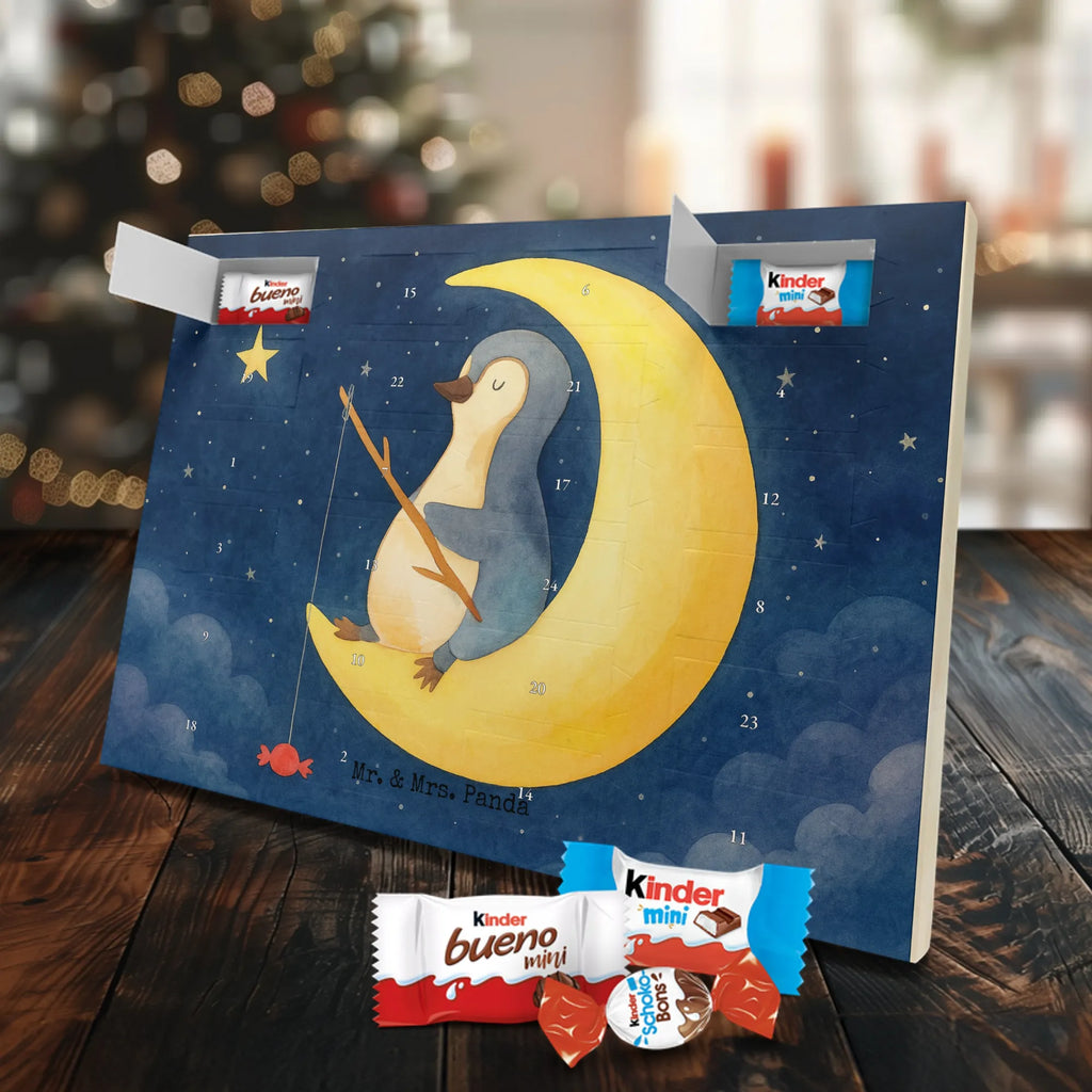 Chocolate advent calendar Penguin moon Design North Pole, Penguins, falling asleep, night's rest, penguins, guest room, bedroom, saying, insomnia, sleep