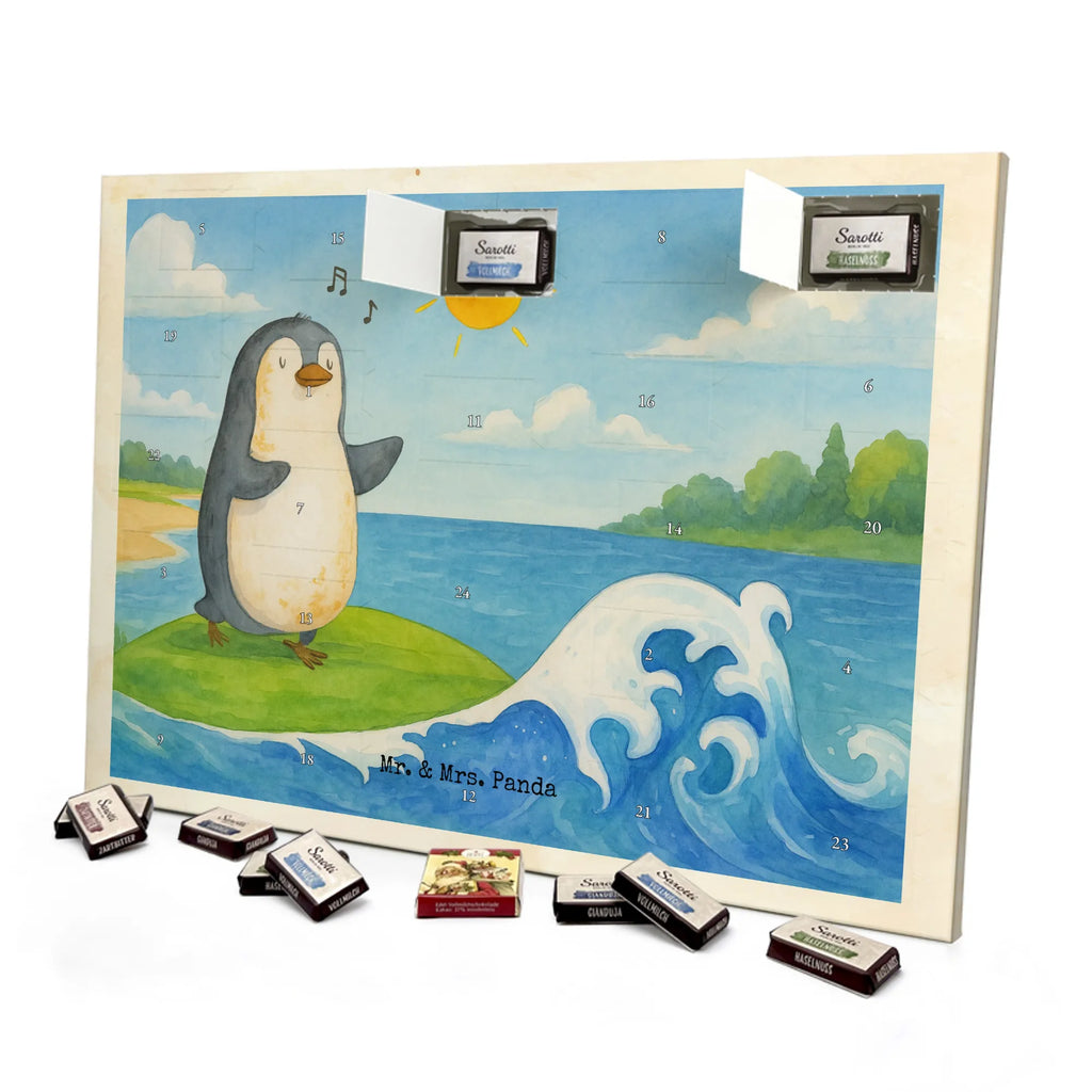 Chocolate advent calendar Penguin surfer Design North Pole, Penguins, surfers, surfing, waves, penguins, holidays, wave riding