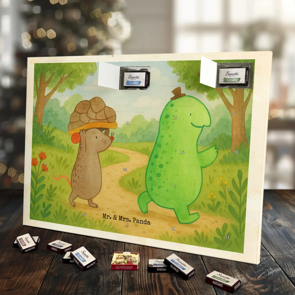 Chocolate advent calendar tortoise Mouse Design gift, gift ideas, cute, illustrated, tortoise, reptile, ancient creature, sweet, birthday gift, turtle gift items, funny turtle gifts, pet turtles, best friend, sister or daughter, turtle lover, friends, mouse, girlfriends