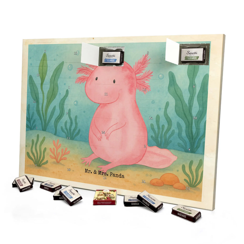 Chocolate advent calendar axolotl zero Design Axelotl, marine animals, Mexican walking fish, salamander, wisdom, worldly wisdom, contented, cheerful, lifestyle, girlfriend