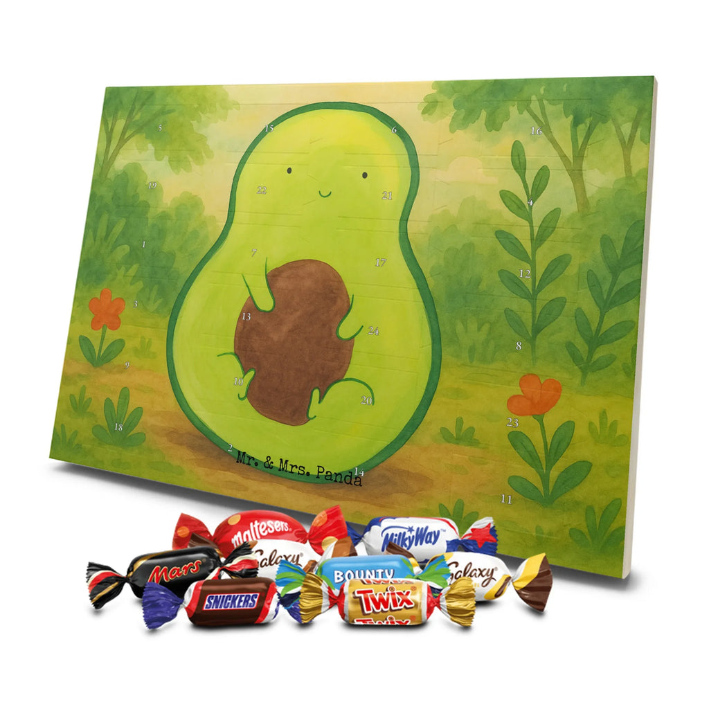 Chocolate advent calendar avocado core Design vegetables, saying life, avocado seed, seed, plant