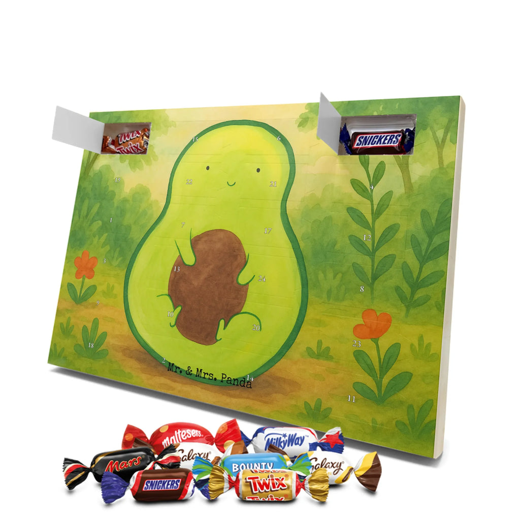 Chocolate advent calendar avocado core Design vegetables, saying life, avocado seed, seed, plant