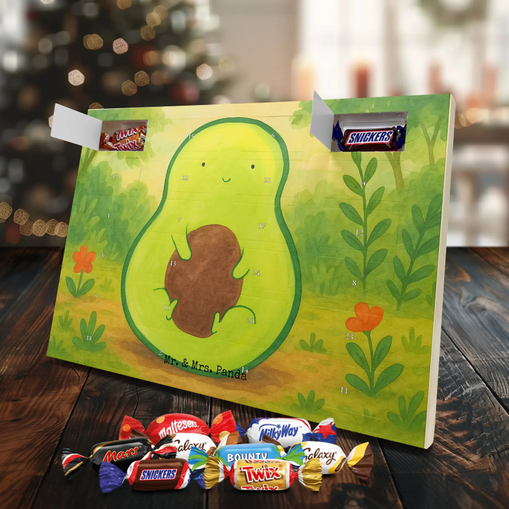 Chocolate advent calendar avocado core Design vegetables, saying life, avocado seed, seed, plant