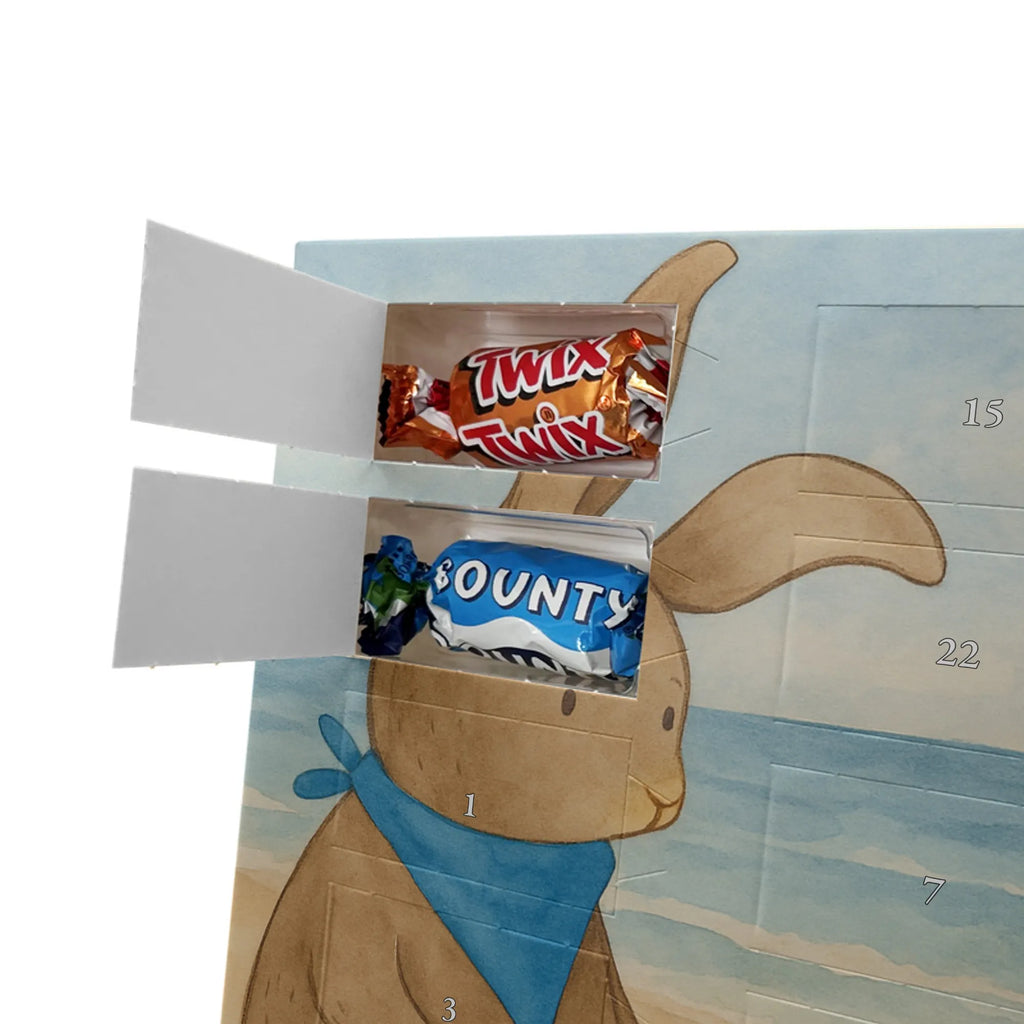 Chocolate advent calendar Bunnies with seashell Design Father's Day, Mother's Day, girlfriend, best friend, shells, rabbits, collecting shells, girlfriends