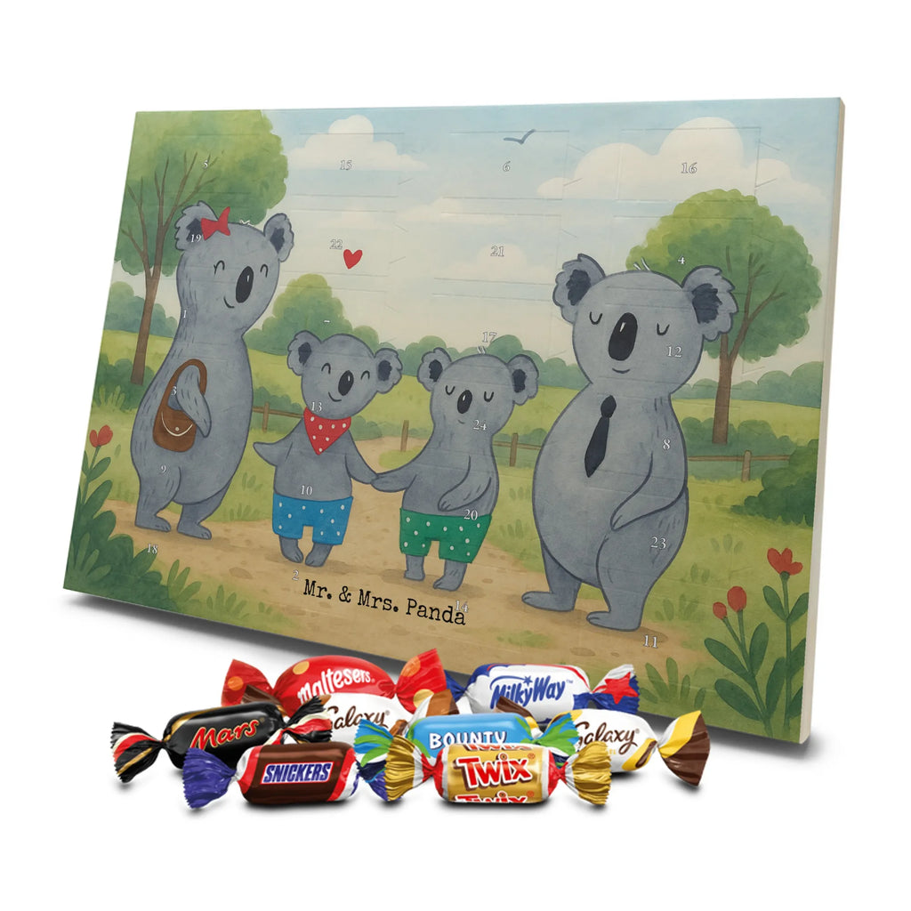Chocolate advent calendar Koala family with two kids Design Father's Day, Mother's Day, favourite family, family time, koala family, best family, koala bear, family life