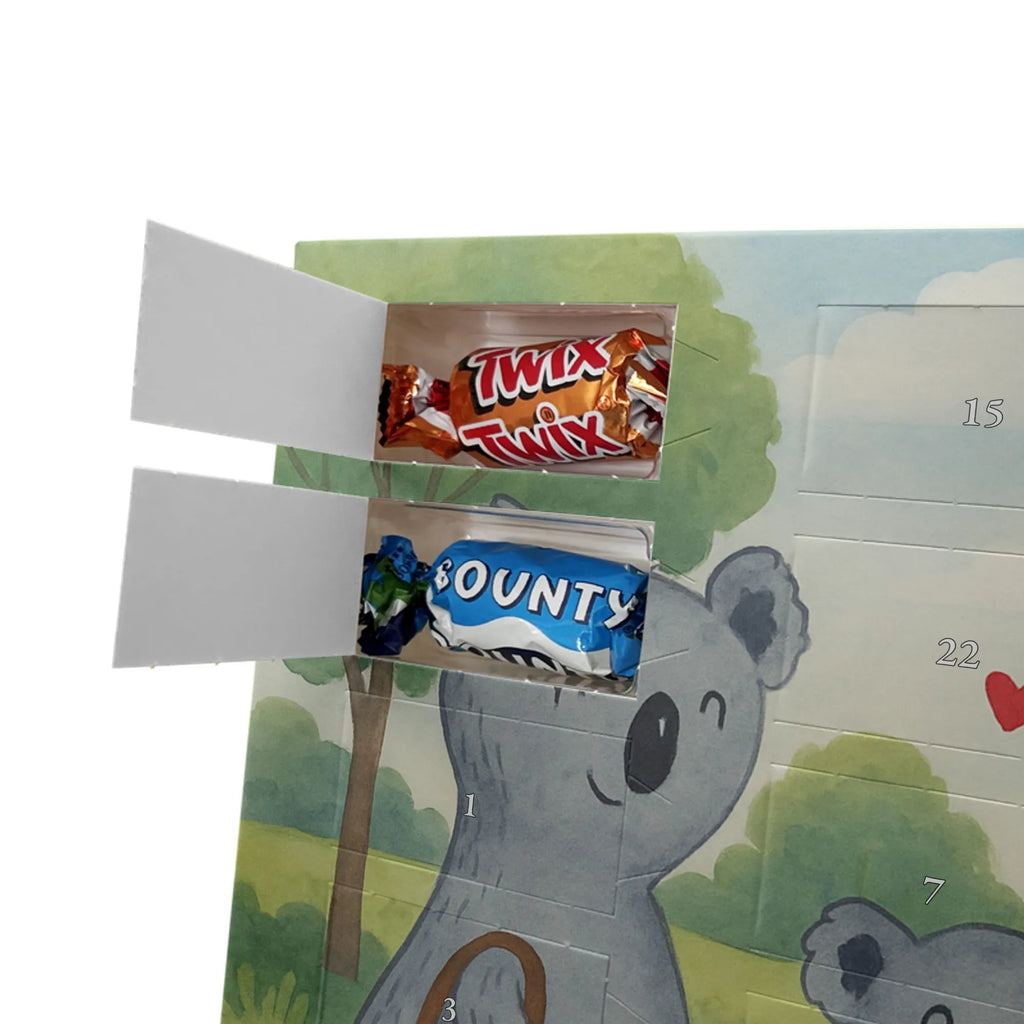 Chocolate advent calendar Koala family with two kids Design Father's Day, Mother's Day, favourite family, family time, koala family, best family, koala bear, family life