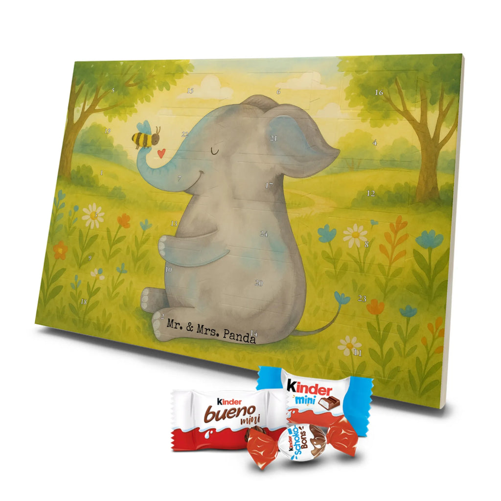 Chocolate advent calendar elephant bee Design card, gift ideas, gifts, small animals, cute, cute animal motives, hand drawn, funny sayings, good mood, special gifts, animal lover, anniversary, wedding gift, proof of love, marriage proposal, love saying, elephant, love gift