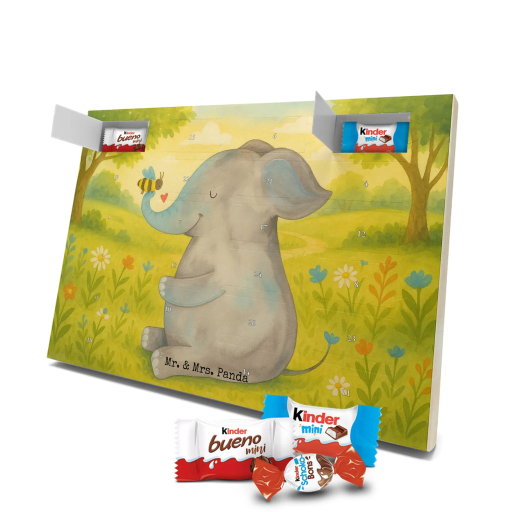 Chocolate advent calendar elephant bee Design card, gift ideas, gifts, small animals, cute, cute animal motives, hand drawn, funny sayings, good mood, special gifts, animal lover, anniversary, wedding gift, proof of love, marriage proposal, love saying, elephant, love gift