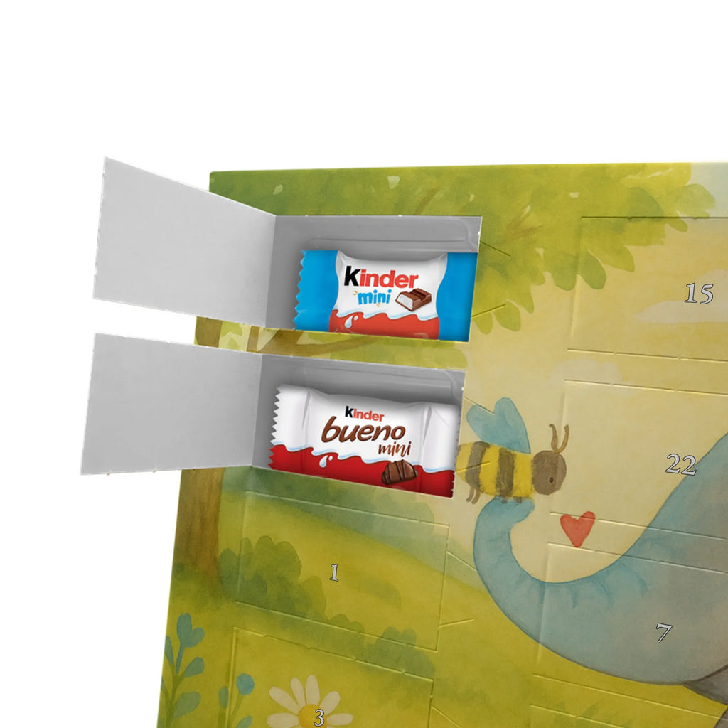 Chocolate advent calendar elephant bee Design card, gift ideas, gifts, small animals, cute, cute animal motives, hand drawn, funny sayings, good mood, special gifts, animal lover, anniversary, wedding gift, proof of love, marriage proposal, love saying, elephant, love gift