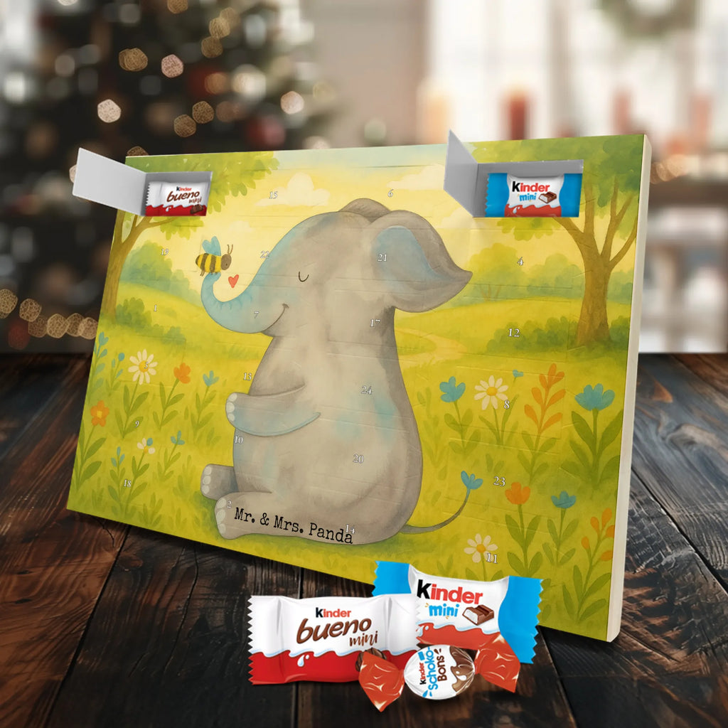 Chocolate advent calendar elephant bee Design card, gift ideas, gifts, small animals, cute, cute animal motives, hand drawn, funny sayings, good mood, special gifts, animal lover, anniversary, wedding gift, proof of love, marriage proposal, love saying, elephant, love gift