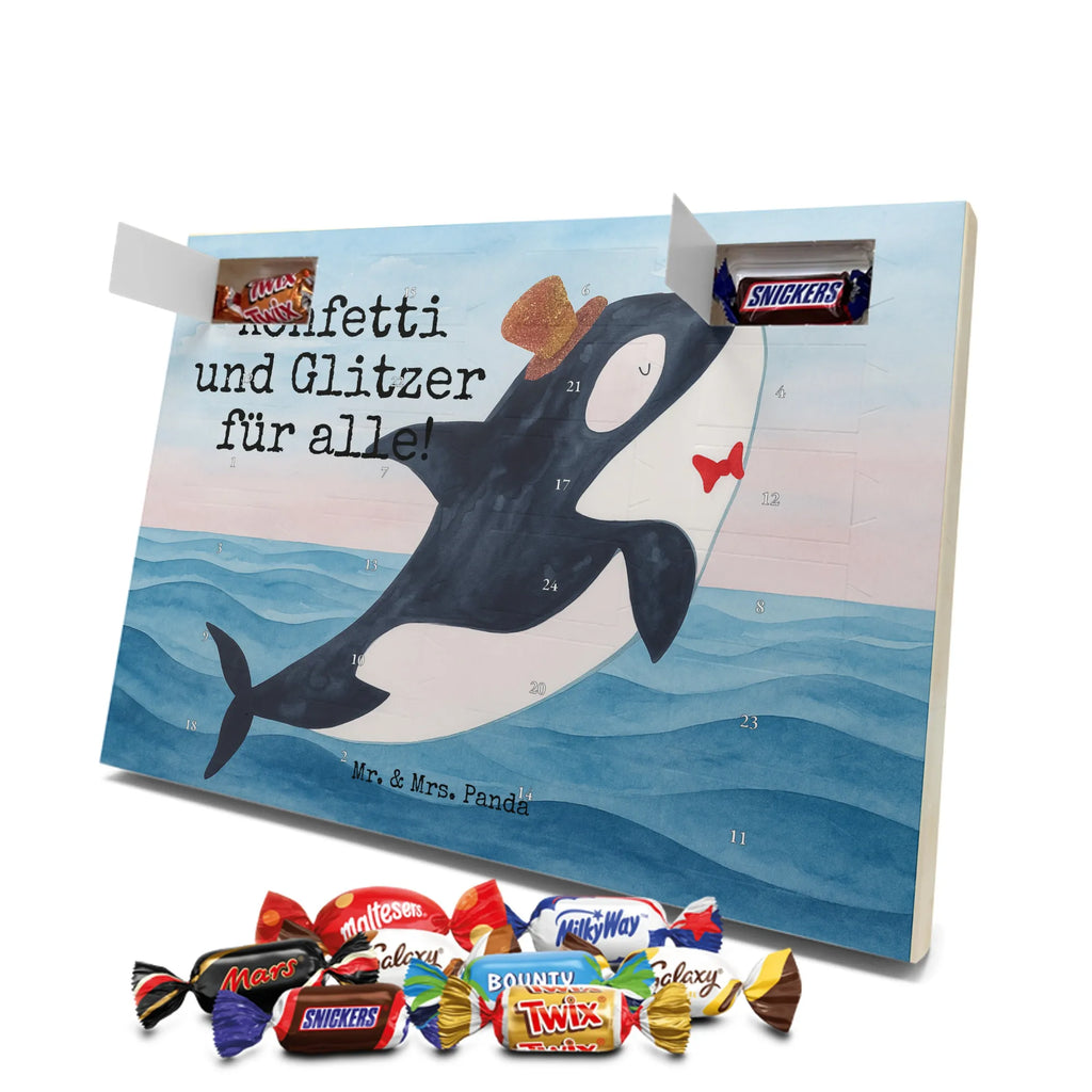 Chocolate advent calendar orca cylinder Design gift ideas, vacation, Seafood, aquatic animals, ocean, shells, corals, reef, whale, narwhal, sea urchin, lobster, platypus, manatee, crocodile, shrimp, gifts for seafood lovers, water world, underwater animals, underwater world, deep sea, seafood fans, seafood decoration, seafood posters, celebration, birthday, feast, confetti, congratulations