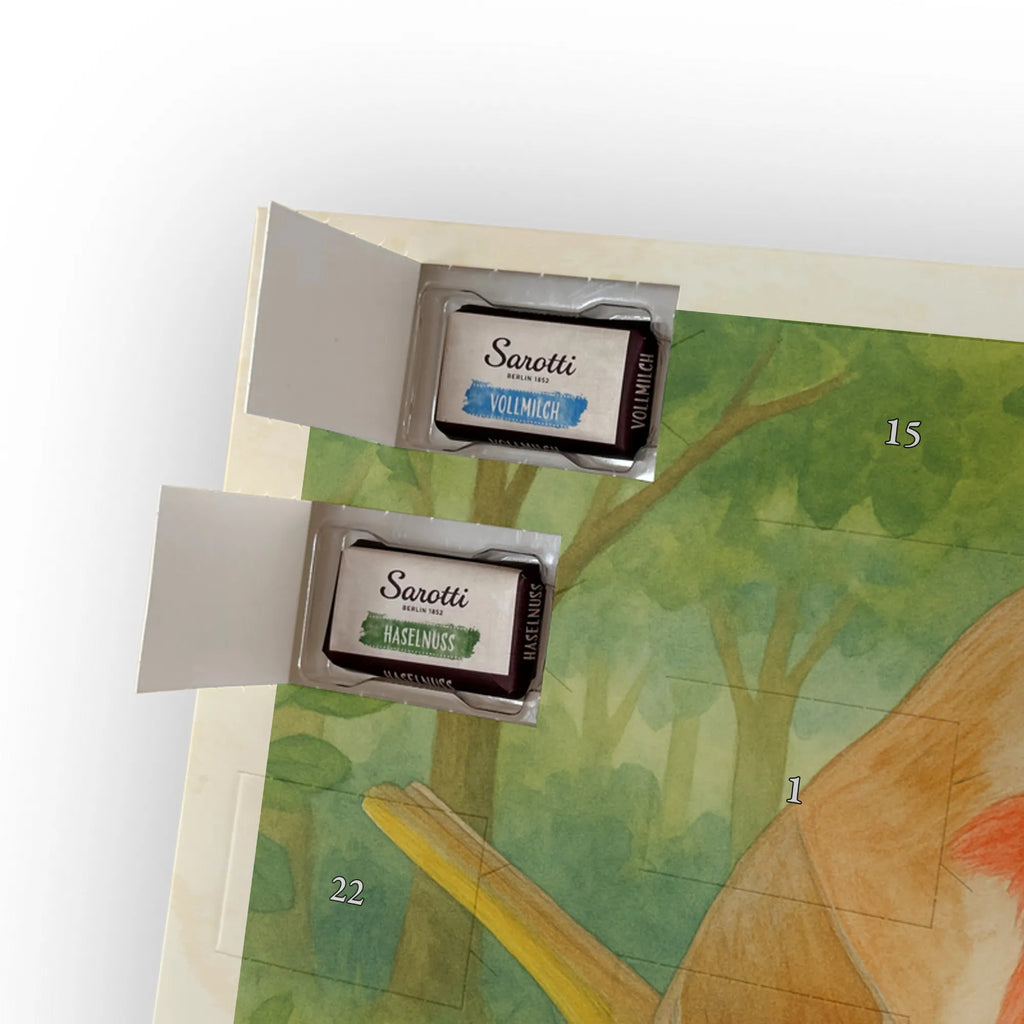 Chocolate advent calendar robin feathers Design card, gift ideas, gifts, small animals, cute, cute animal motives, hand drawn, funny sayings, good mood, special gifts, animal lover, bird, slogan courage, flying, motivation pictures, robin, motivation slogans, slogan motivation