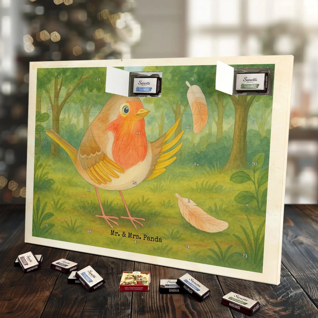 Chocolate advent calendar robin feathers Design card, gift ideas, gifts, small animals, cute, cute animal motives, hand drawn, funny sayings, good mood, special gifts, animal lover, bird, slogan courage, flying, motivation pictures, robin, motivation slogans, slogan motivation