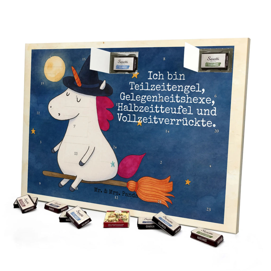 Chocolate advent calendar unicorn Witch Design wife gift, witch, mad, bitch, bad girl, girlfriend present, devil