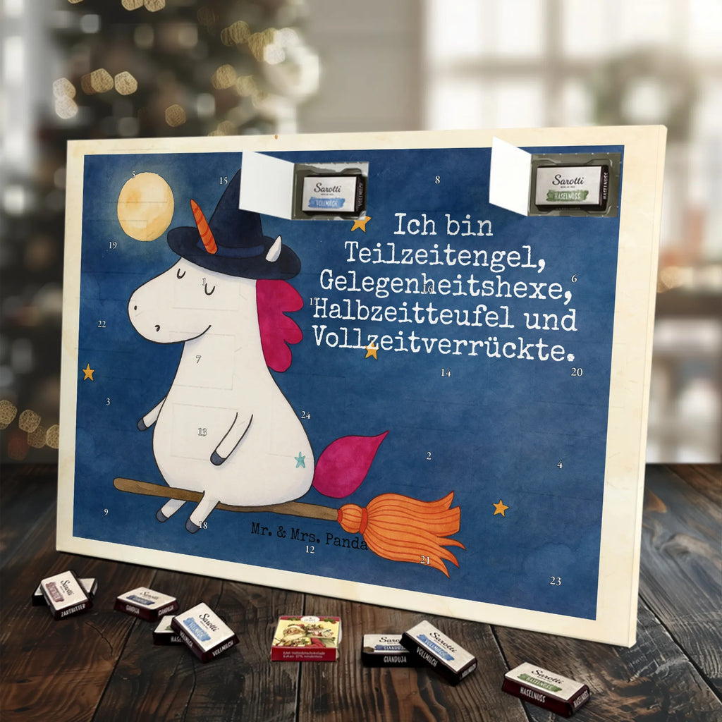 Chocolate advent calendar unicorn Witch Design wife gift, witch, mad, bitch, bad girl, girlfriend present, devil