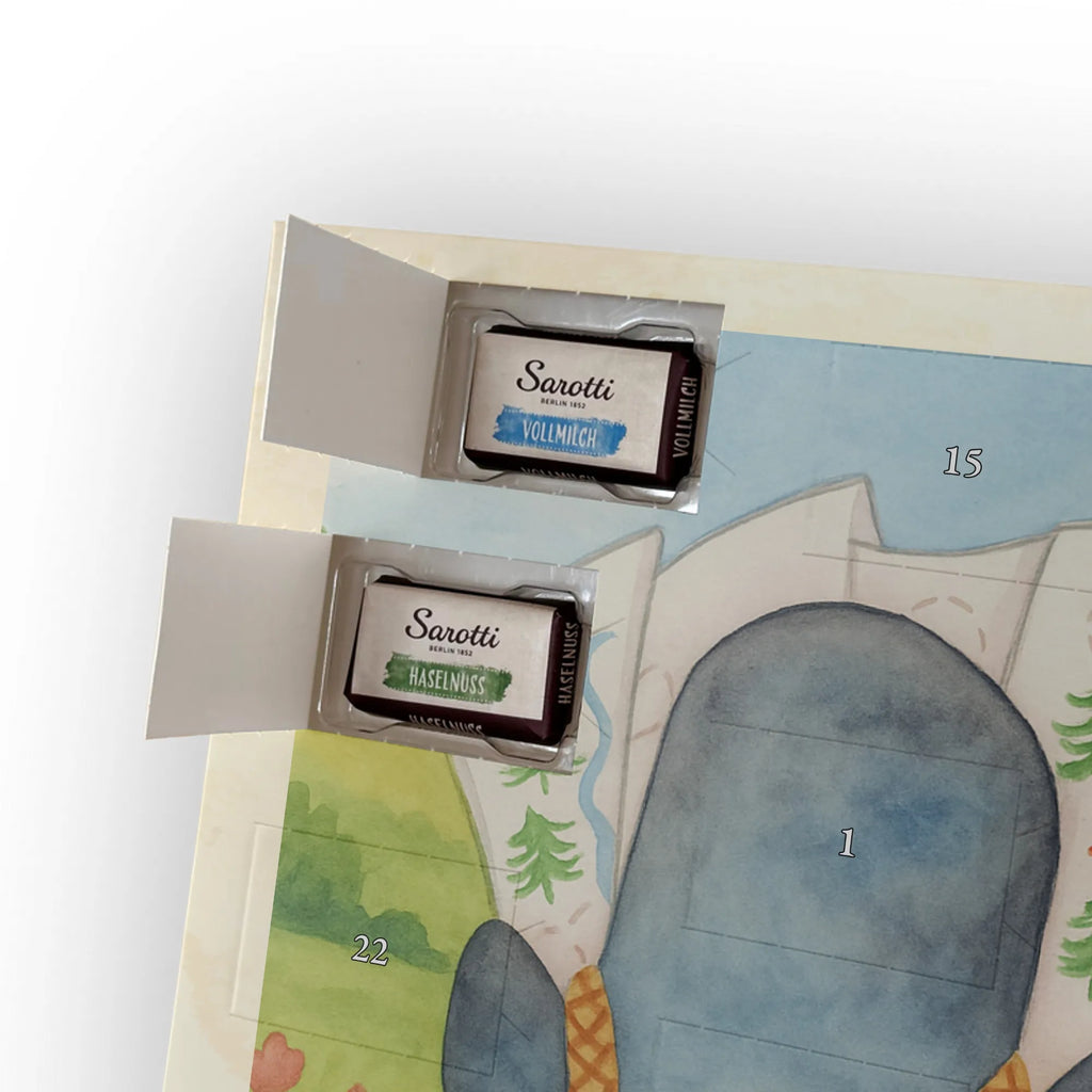 Chocolate advent calendar Penguin & Mouse Hiker Design North Pole, Penguins, adventurer, hiking, adventure, penguins, road trip, excursion