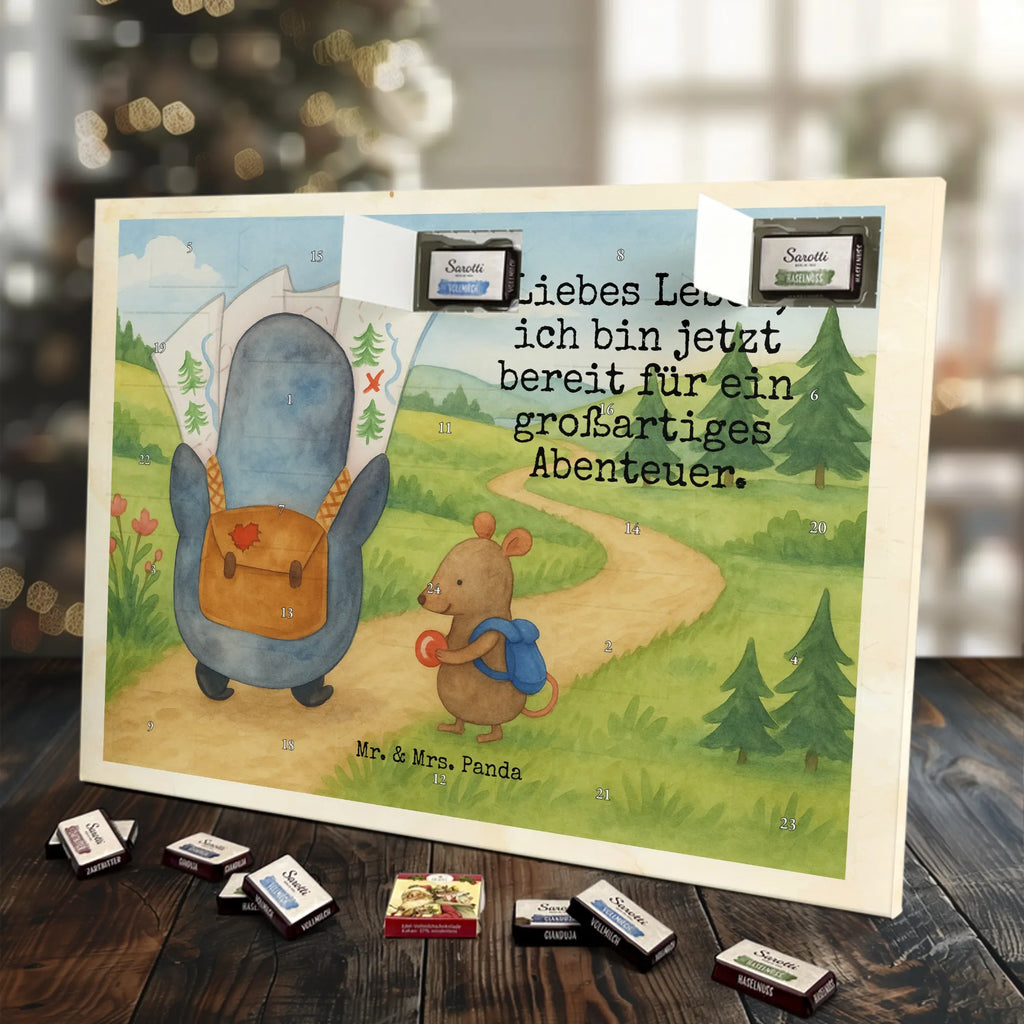 Chocolate advent calendar Penguin & Mouse Hiker Design North Pole, Penguins, adventurer, hiking, adventure, penguins, road trip, excursion