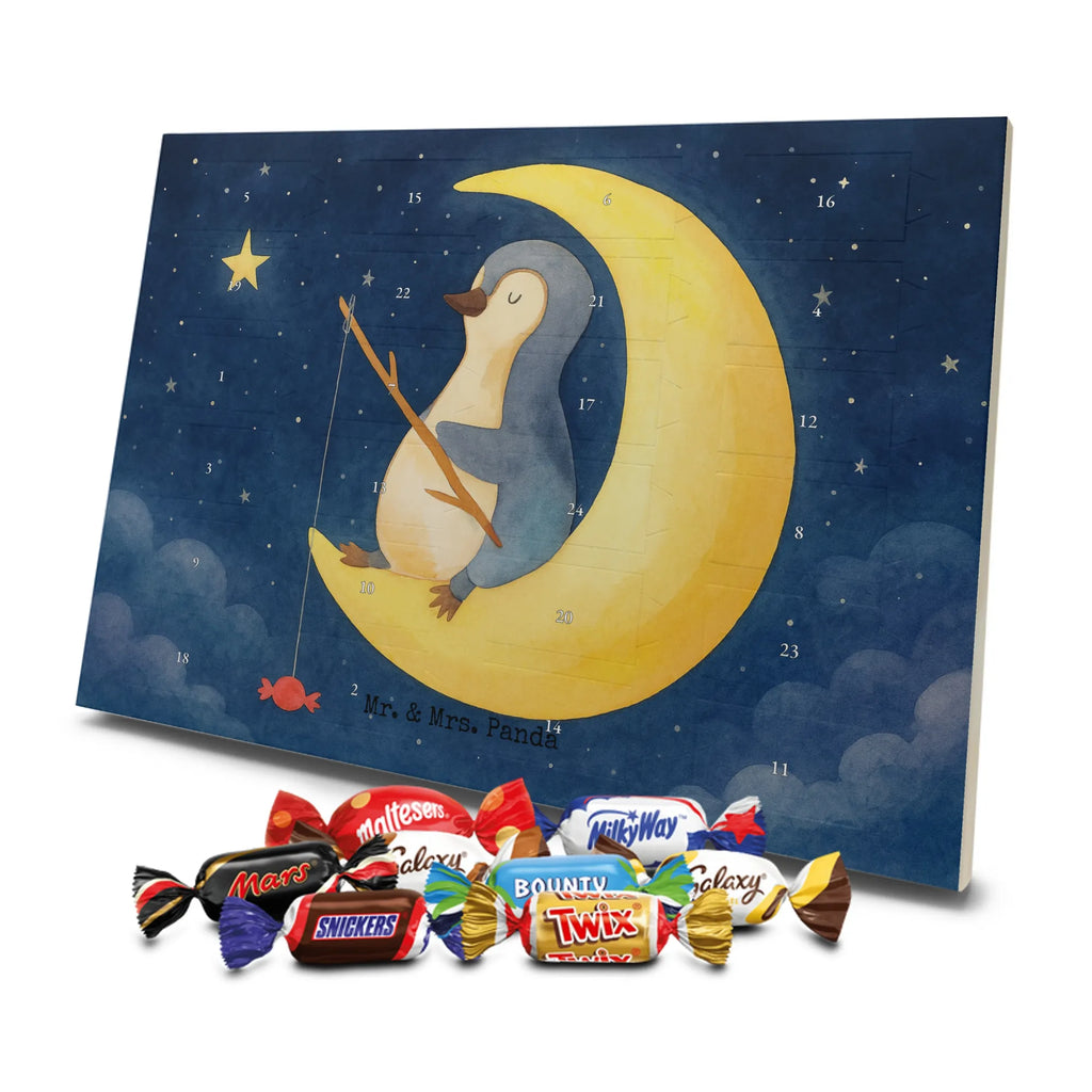 Chocolate advent calendar Penguin moon Design North Pole, Penguins, falling asleep, night's rest, penguins, guest room, bedroom, saying, insomnia, sleep