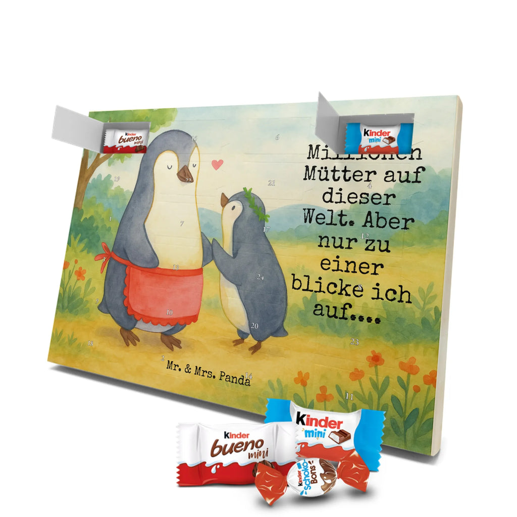 Chocolate advent calendar Penguin with child Design Father's Day, Mother's Day, Mother, Mummy, Gift, Birthday