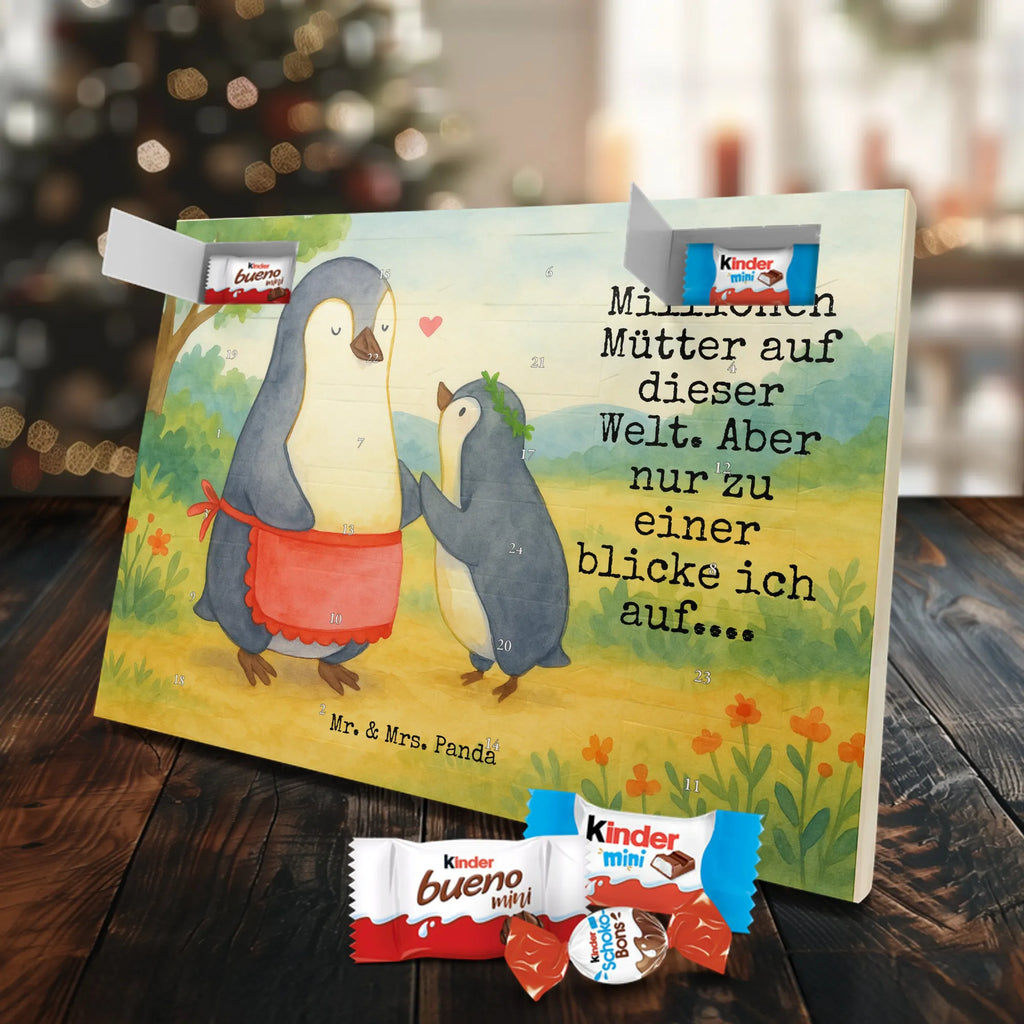 Chocolate advent calendar Penguin with child Design Father's Day, Mother's Day, Mother, Mummy, Gift, Birthday