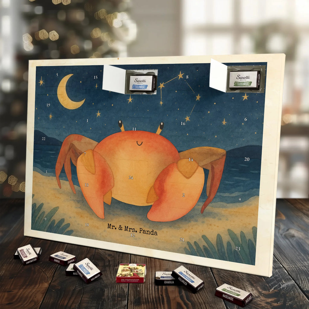 Chocolate advent calendar Star sign Cancer Design constellations, birthdays, astrology, date of birth, month of birth, crab zodiac sign, crab present, present june, birthday june, crabs, present july, birthday july, crab, sea animal, present sea
