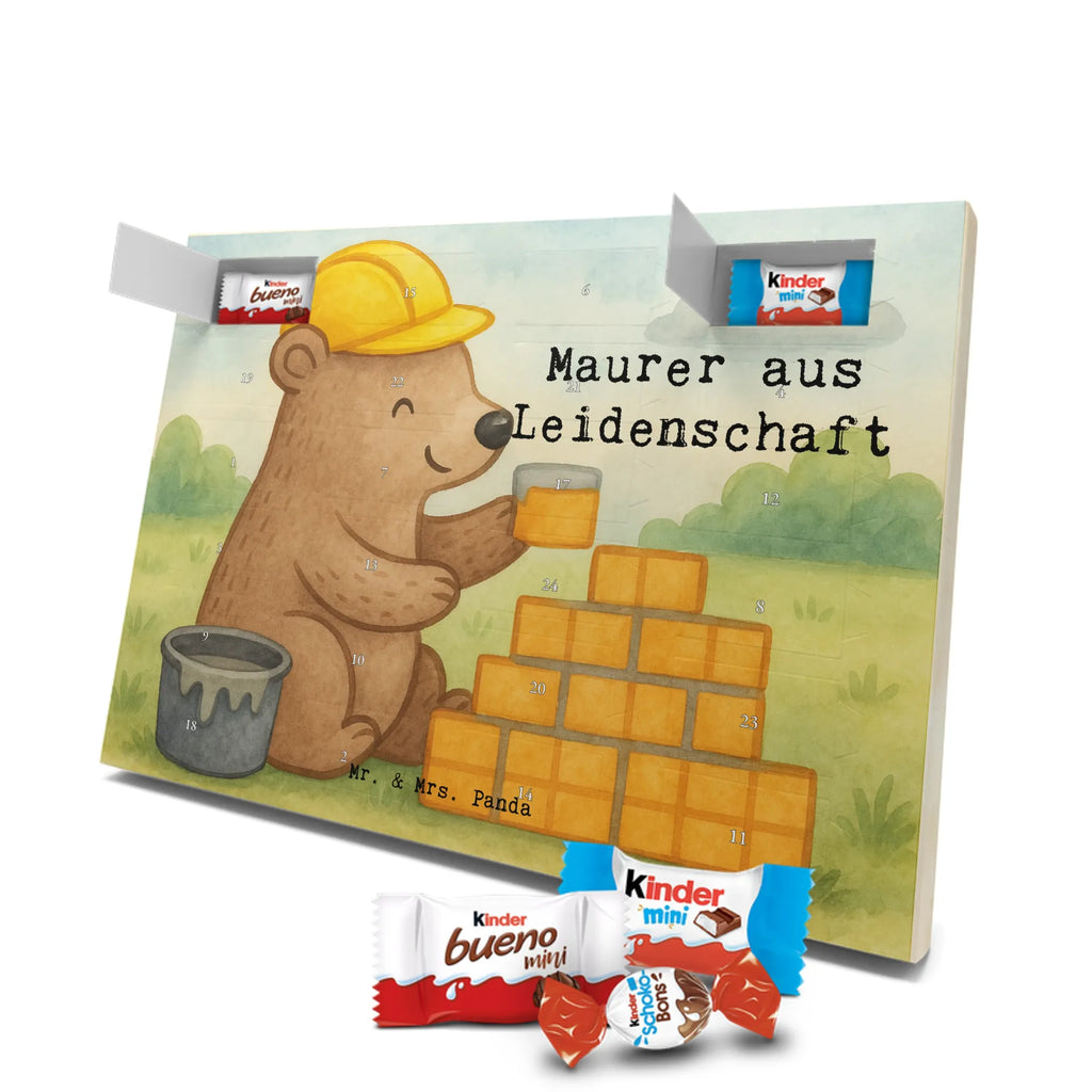 Chocolate advent calendar bricklayer Passion Design gift, promotion, anniversary, retirement, sayings, job start, gift idea, best, farewell gift, profession, passing exam