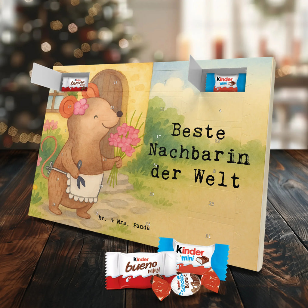 Chocolate advent calendar Mouse Best neighbor in the world Design thank you, birthday, gift idea, birthday present, gift tip, make you happy, giving, for, gift, resident, Neighbor, neighbors, friend, neighborhood, friendship