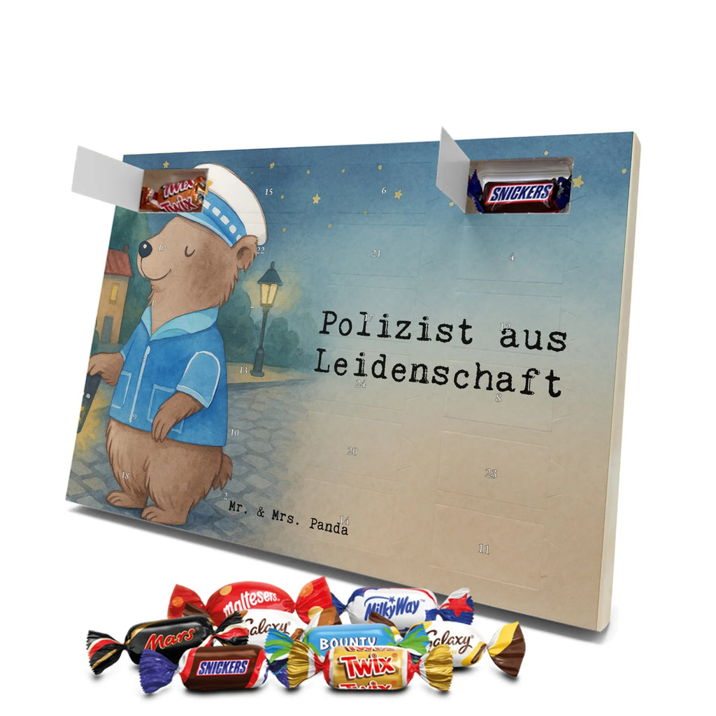 Chocolate advent calendar policeman Passion Design gift, promotion, anniversary, retirement, sayings, job start, gift idea, best, farewell gift, profession, passing exam