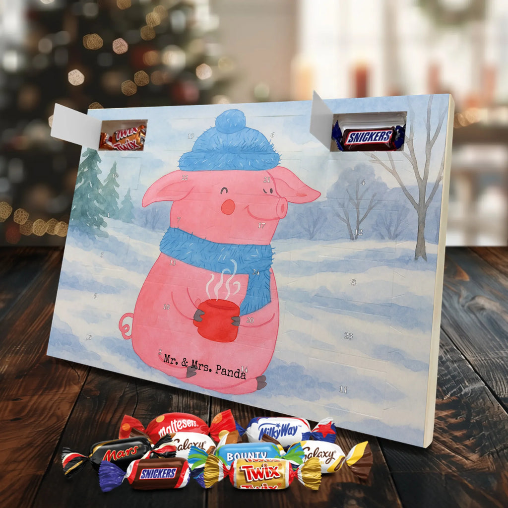 Chocolate advent calendar piggy Mulled wine Design Christmas time, snow, mulled wine, Christmas market, drunk, saying