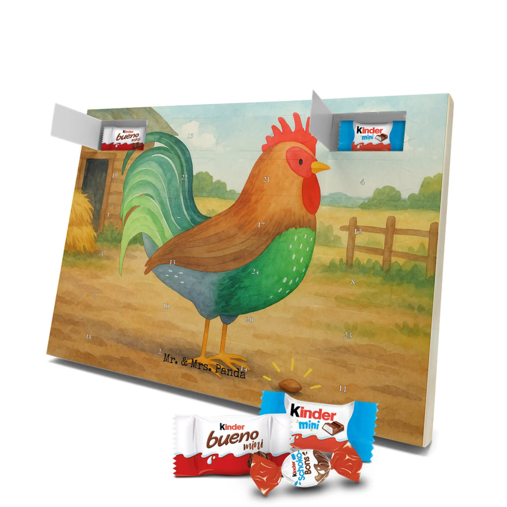 Chocolate advent calendar Faucet grain Design farm, farm animals, animals, nature, eggs, hen, corn, cock