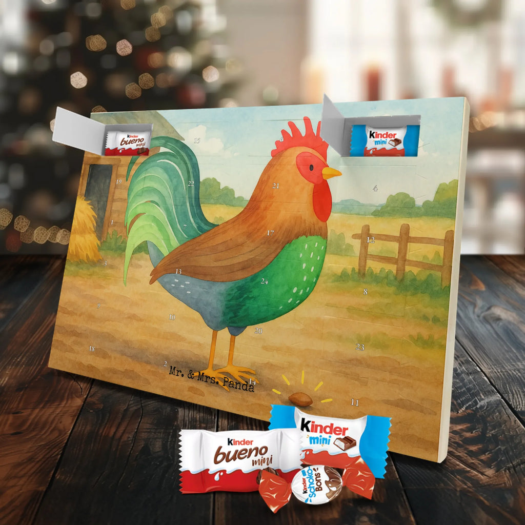 Chocolate advent calendar Faucet grain Design farm, farm animals, animals, nature, eggs, hen, corn, cock