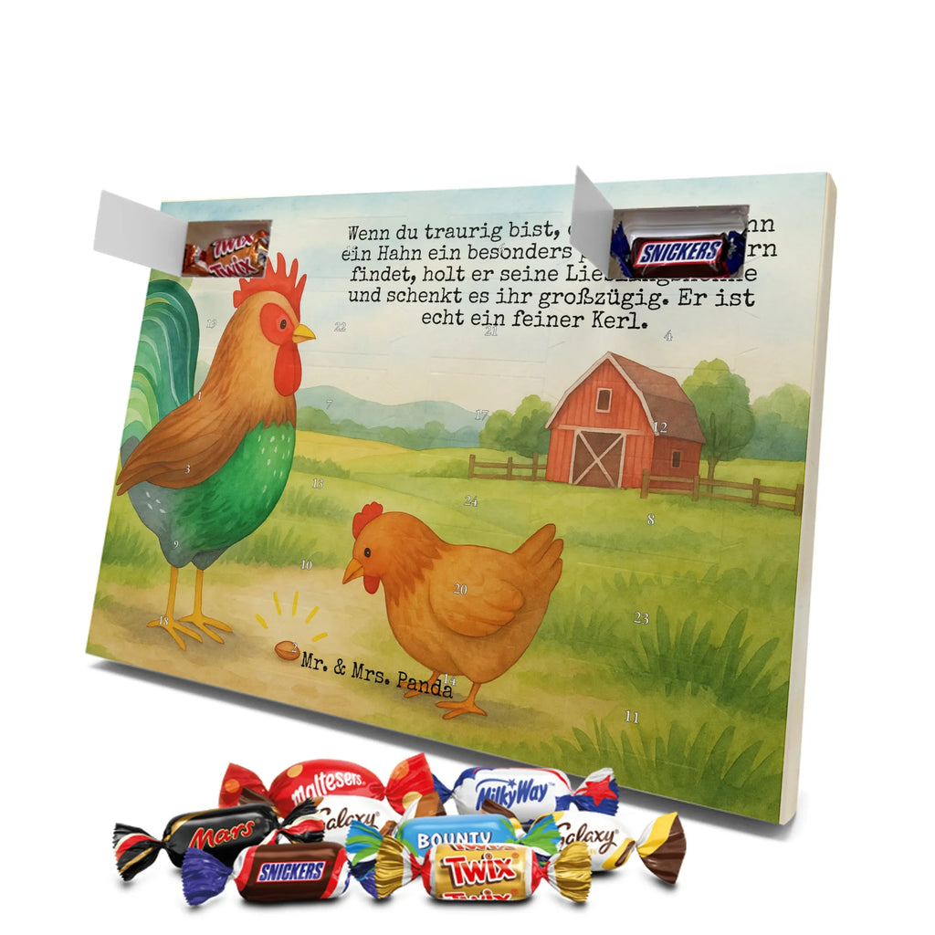 Chocolate advent calendar Faucet grain Design farm, farm animals, animals, nature, eggs, hen, corn, cock