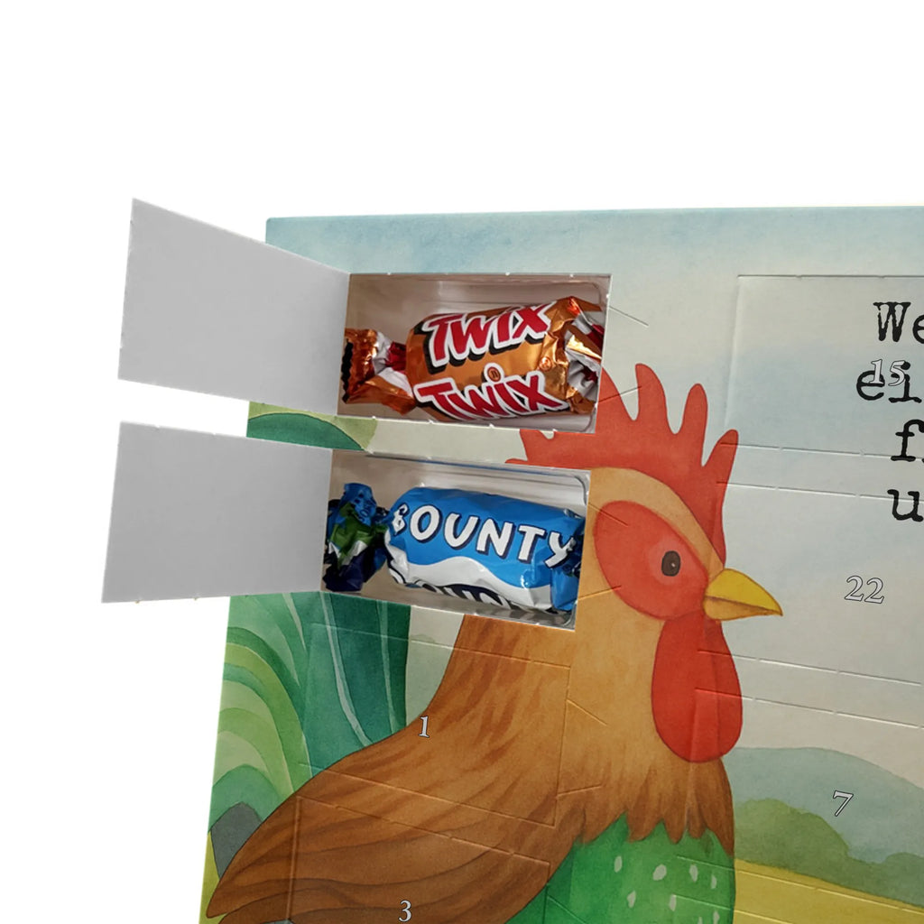 Chocolate advent calendar Faucet grain Design farm, farm animals, animals, nature, eggs, hen, corn, cock