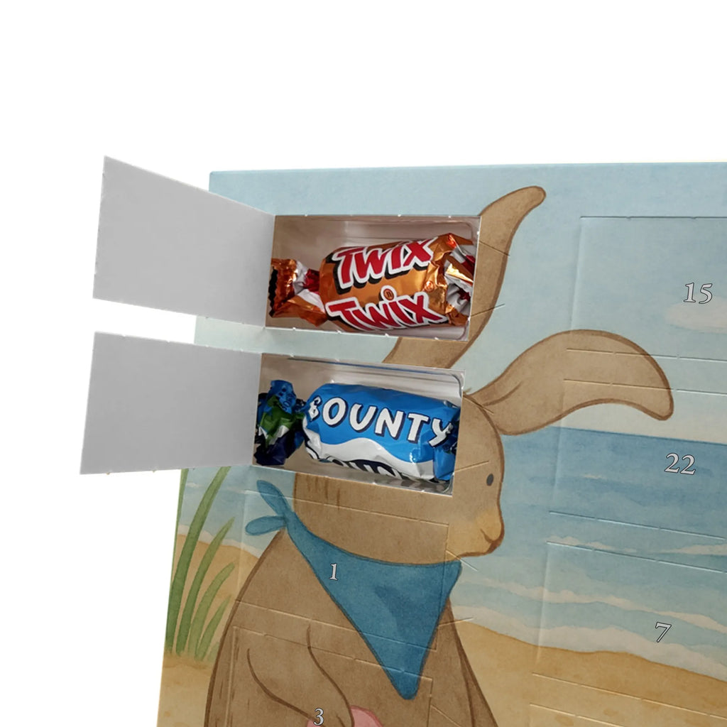 Chocolate advent calendar Bunnies with seashell Design Father's Day, Mother's Day, girlfriend, best friend, shells, rabbits, collecting shells, girlfriends
