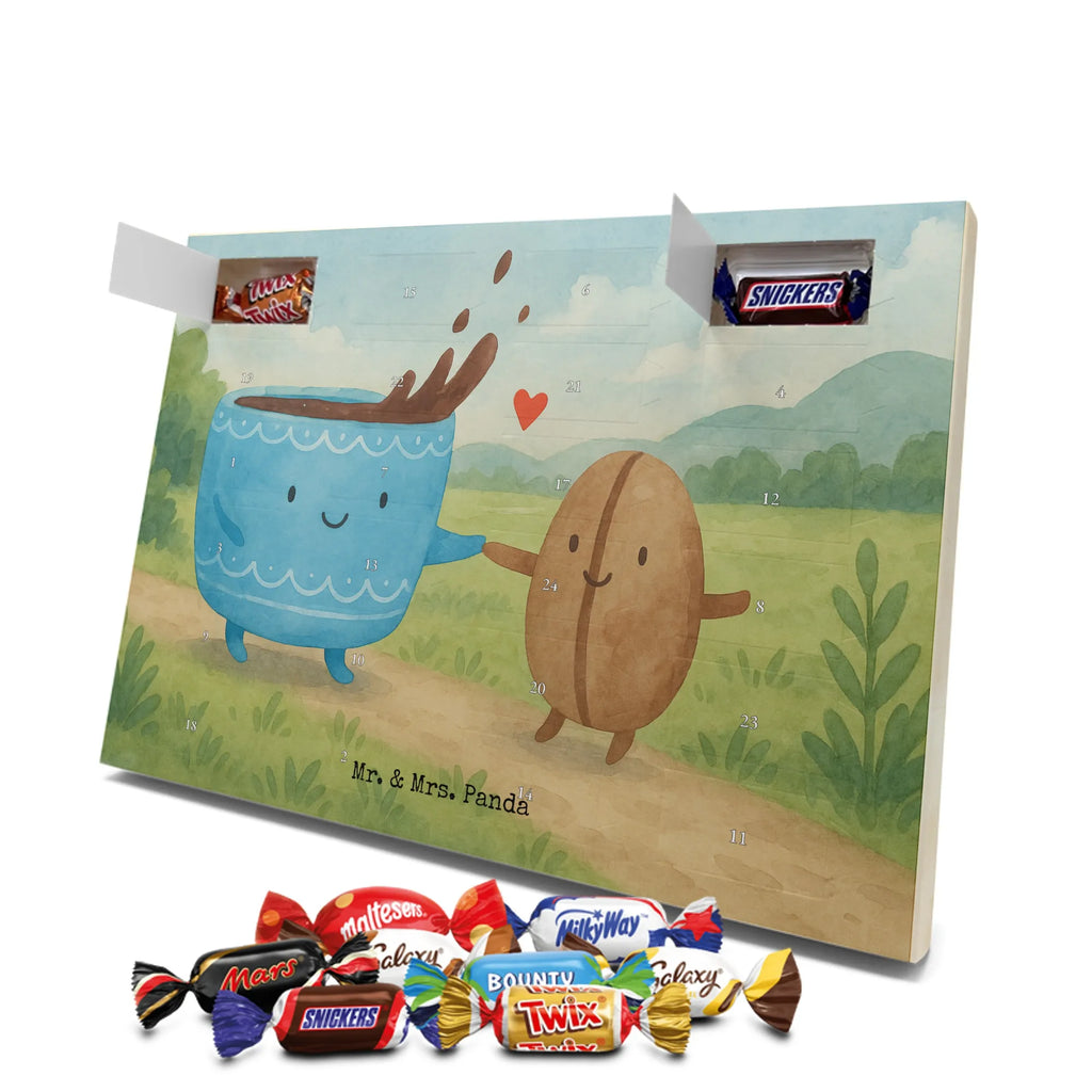 Chocolate advent calendar Coffee Bean Design card, gift ideas, gifts, small animals, cute, cute animal motives, hand drawn, funny sayings, good mood, special gifts, animal lover, satisfaction, pleasure, coffee bean