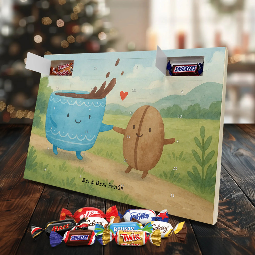 Chocolate advent calendar Coffee Bean Design card, gift ideas, gifts, small animals, cute, cute animal motives, hand drawn, funny sayings, good mood, special gifts, animal lover, satisfaction, pleasure, coffee bean