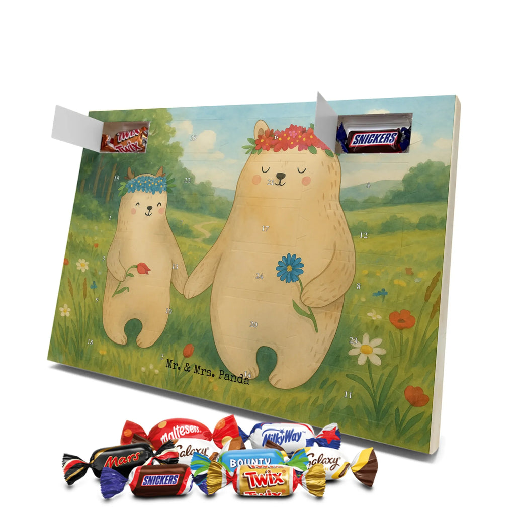 Chocolate advent calendar Bears with flower crown Design Father's Day, Mother's Day, favorite person, gift mommy. mother's day, daughter, daughters, best mommy, world best mommy, bears, favorite mommy, children, role model, child