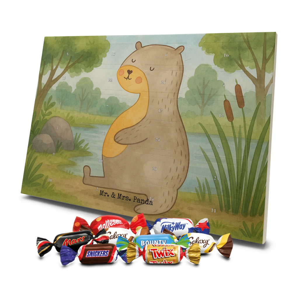 Chocolate advent calendar otter Belly Design animal lover, marten, sea otter, European otter, water mammal, aquatic animal, baby otter, predator, water, otter gifts, gift ideas for animal lovers, animal, mammal, water animal, gifts for people in love, Otter Sea Otter Lake Otter