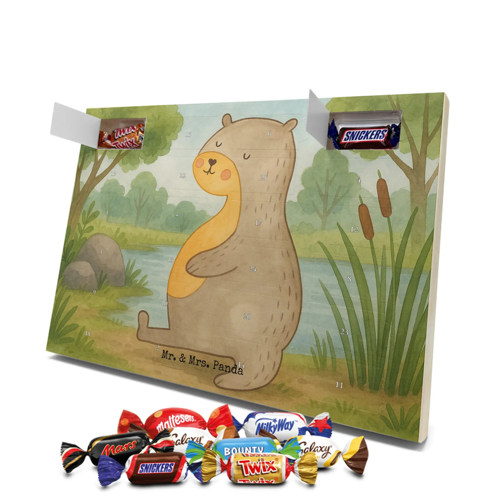 Chocolate advent calendar otter Belly Design animal lover, marten, sea otter, European otter, water mammal, aquatic animal, baby otter, predator, water, otter gifts, gift ideas for animal lovers, animal, mammal, water animal, gifts for people in love, Otter Sea Otter Lake Otter