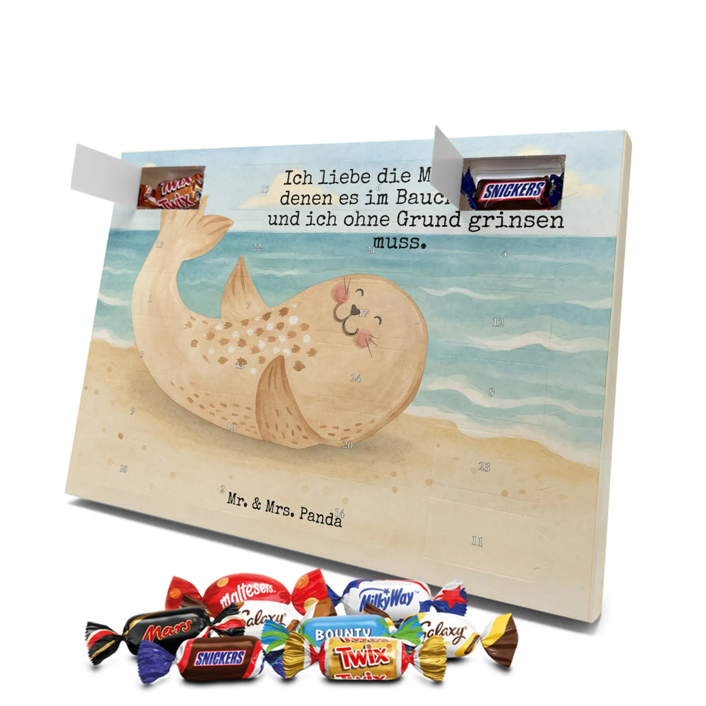 Chocolate advent calendar seal Lay Design card, gift ideas, gifts, small animals, cute, cute animal motives, hand drawn, funny sayings, good mood, special gifts, animal lover, Baltic Sea, seals, Seal, laughter, sea animal, North Sea, joy
