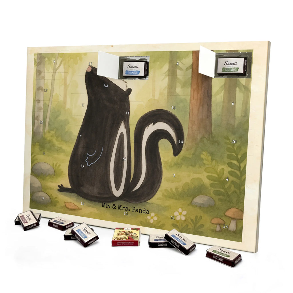 Chocolate advent calendar skunk Sit Design know-it-all, stinky, law, predator, wild animal