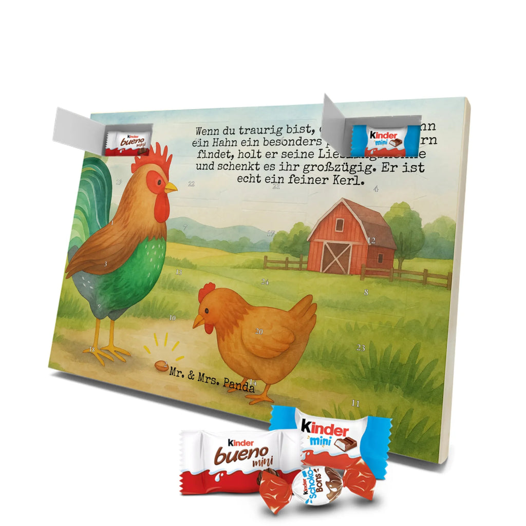 Chocolate advent calendar Faucet grain Design farm, farm animals, animals, nature, eggs, hen, corn, cock