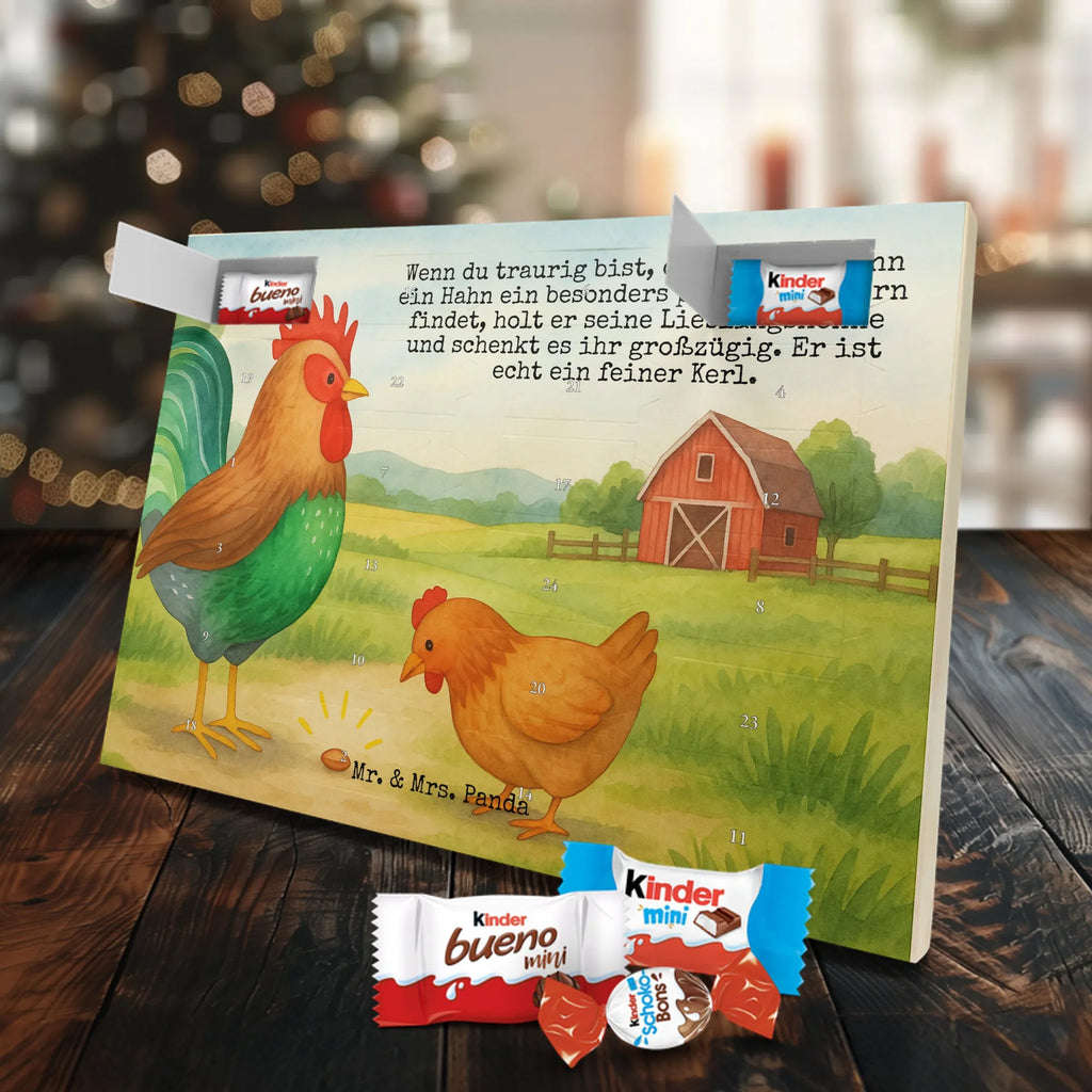 Chocolate advent calendar Faucet grain Design farm, farm animals, animals, nature, eggs, hen, corn, cock