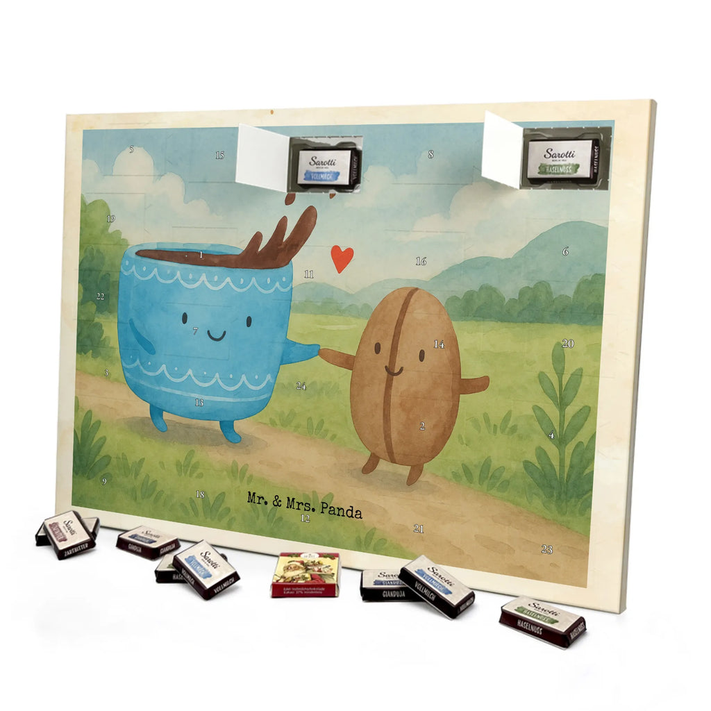 Chocolate advent calendar Coffee Bean Design card, gift ideas, gifts, small animals, cute, cute animal motives, hand drawn, funny sayings, good mood, special gifts, animal lover, satisfaction, pleasure, coffee bean