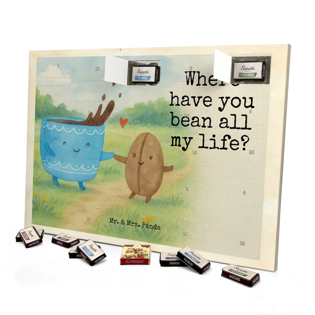 Chocolate advent calendar Coffee Bean Design card, gift ideas, gifts, small animals, cute, cute animal motives, hand drawn, funny sayings, good mood, special gifts, animal lover, satisfaction, pleasure, coffee bean