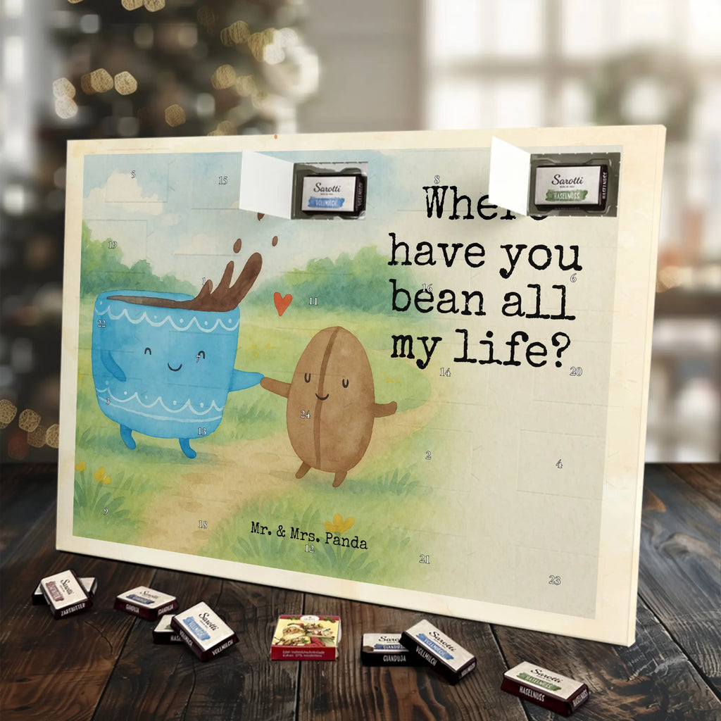 Chocolate advent calendar Coffee Bean Design card, gift ideas, gifts, small animals, cute, cute animal motives, hand drawn, funny sayings, good mood, special gifts, animal lover, satisfaction, pleasure, coffee bean